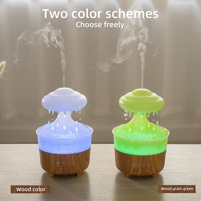 Rain Cloud Night Light Humidifier With Raining Water Drop