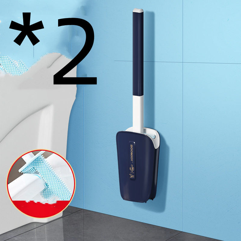 Toilet Brush Household No Dead Corner Bathroom With Bucket Wall Mounted