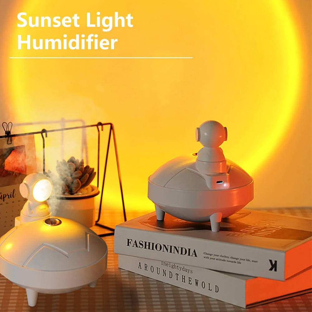Astronaut Sunset Lamp Humidifier 2 Spraying Mode