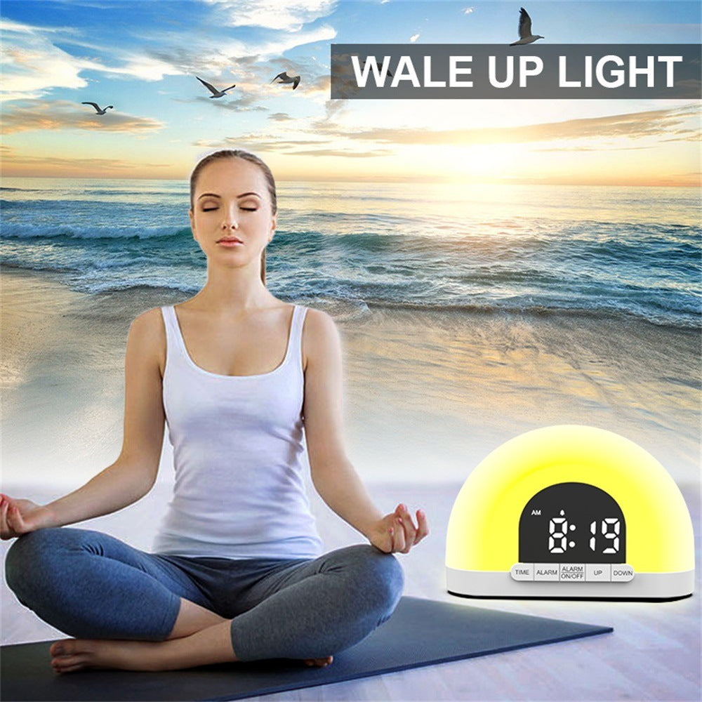 Wake-Up Light Simulated Sunrise Electronic Alarm Clock lamp