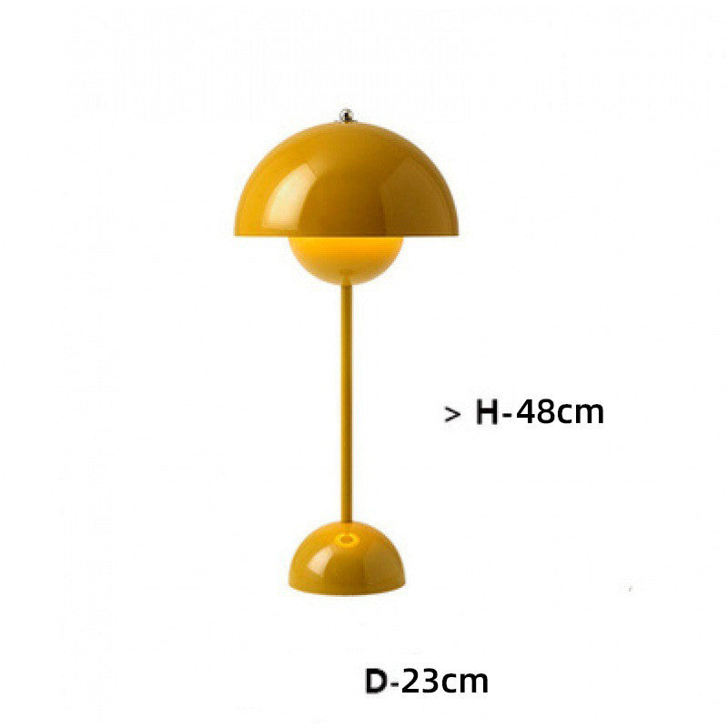 Charging Touch Bud Multi-color Bedroom Bedside Wrought Iron Mushroom Lamp