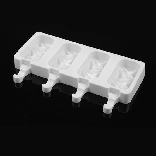 Silicone Ice Cream Mold 4 With Popsicle Ice Cream Mold