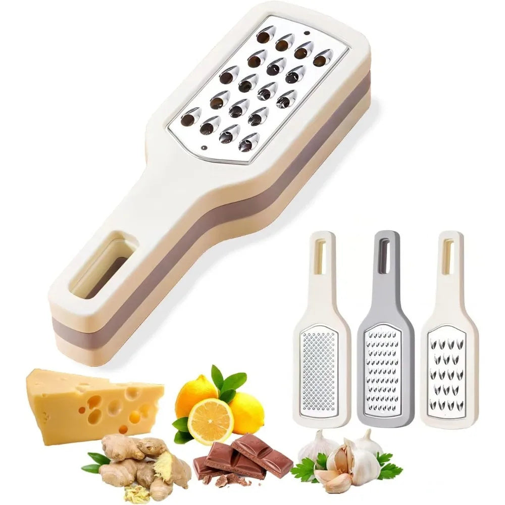 3 In 1 Cheese Grater Portable Handheld Stainless Steel