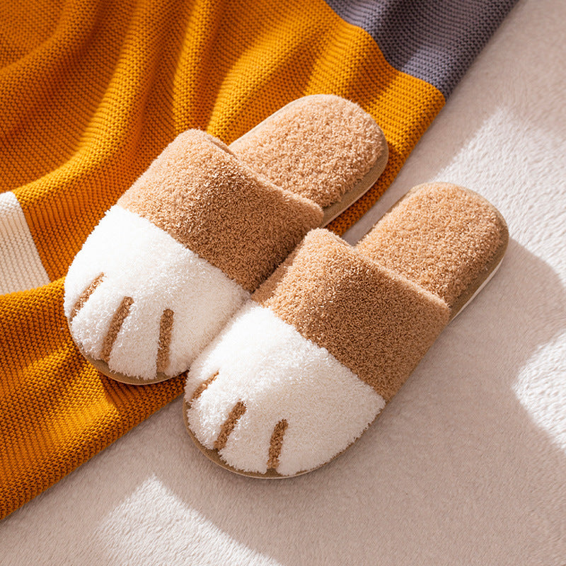 Paw Slippers Autumn Winter Home Shoes Women Bedroom Footwear