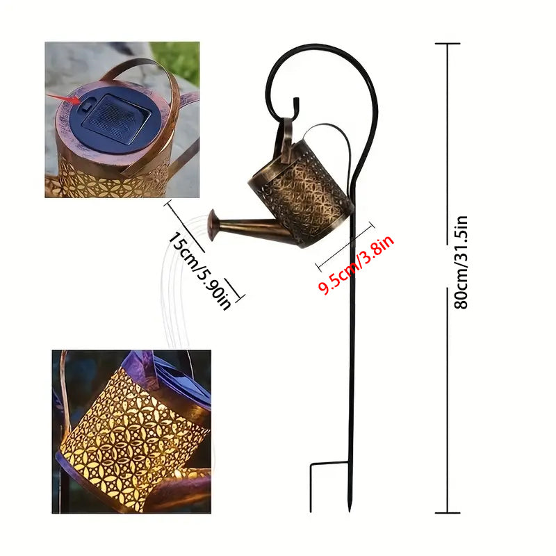 Watering Can Lights Copper Solar Garden Lights