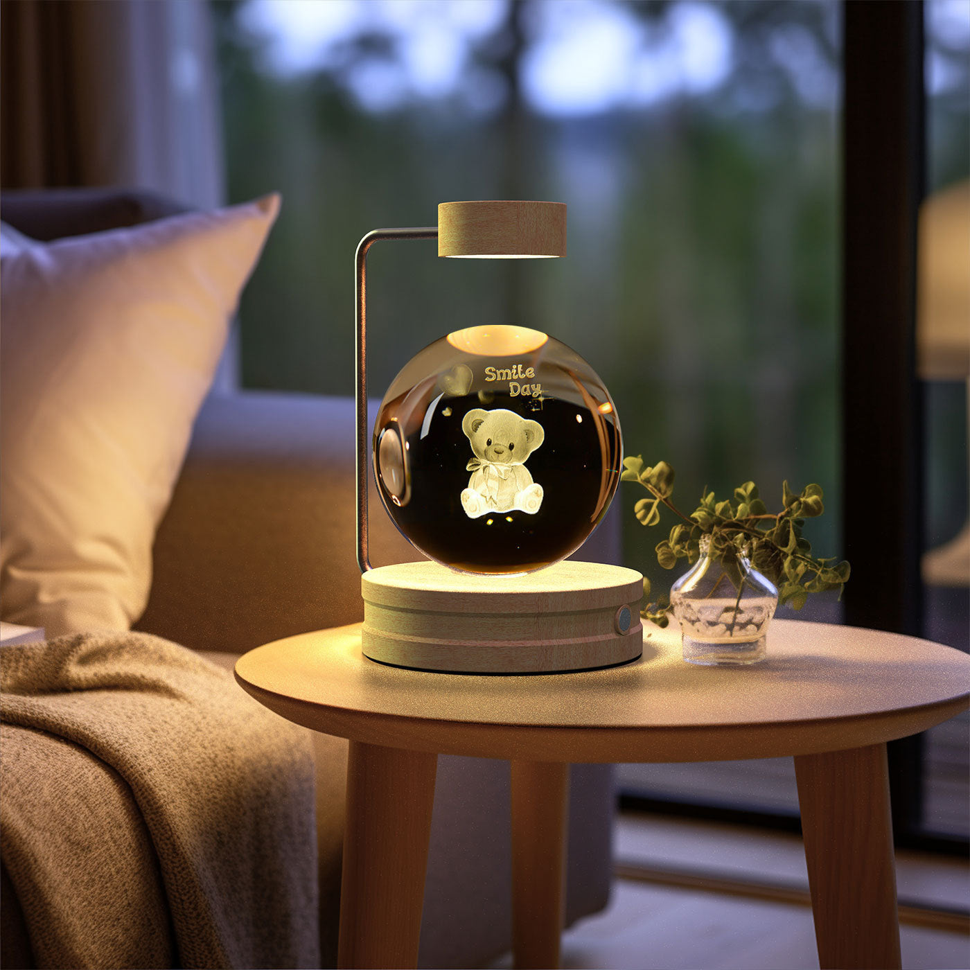 Crystal Ball Cosmic Dinosaur Indoor Night Light Lamp