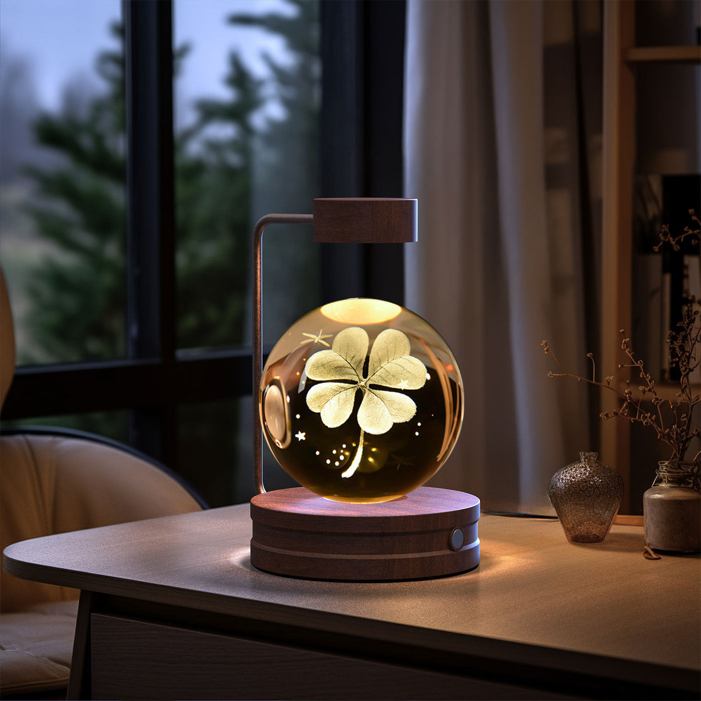 Crystal Ball Cosmic Dinosaur Indoor Night Light Lamp