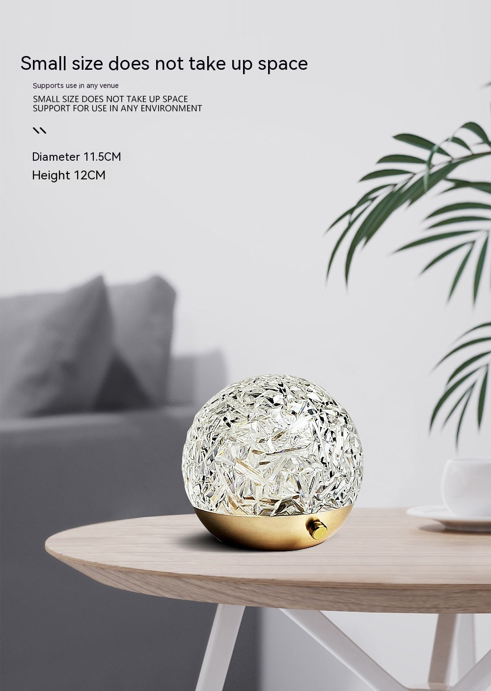 New Water Ripple Projector Night Light Crystal Mood Lamp Bedside