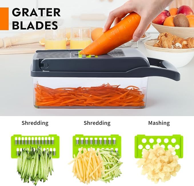 12 In 1 Manual Vegetable Chopper Kitchen Gadgets Food Chopper