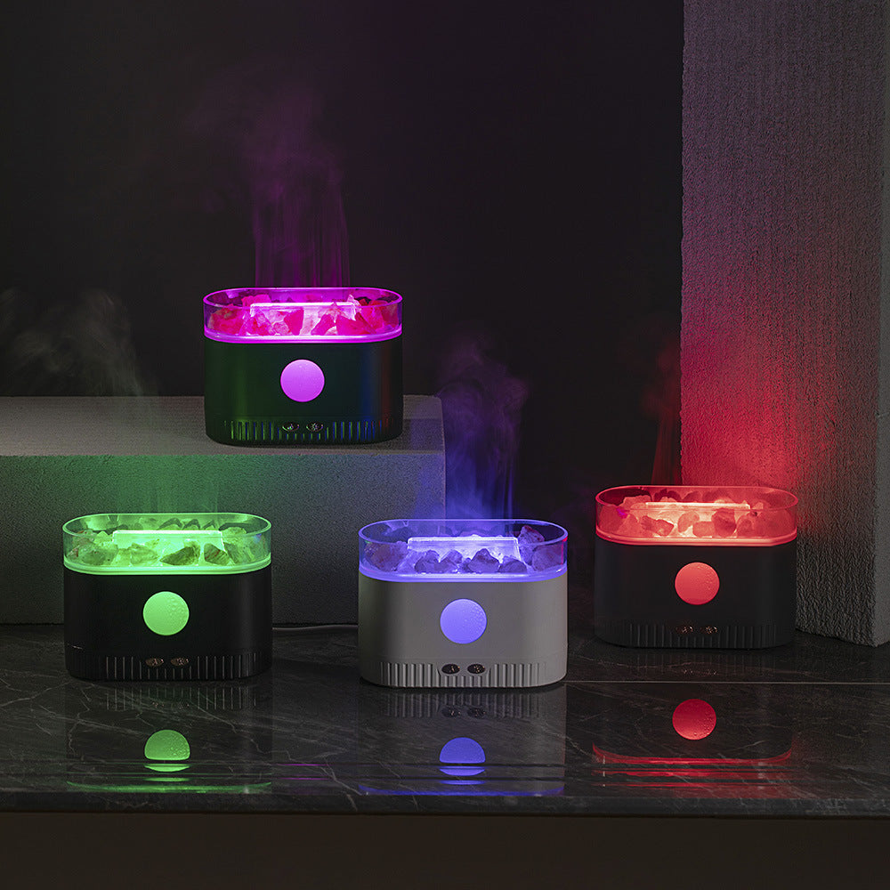 Humidifier Flame Salt Stone Aromatherapy Machine Essential Oil