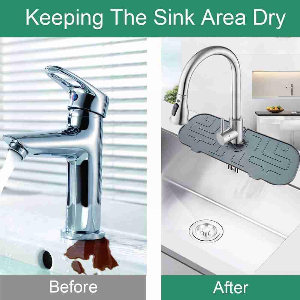 Silicone Faucet Mat Absorbent Mat Sink Splash Guard Washable