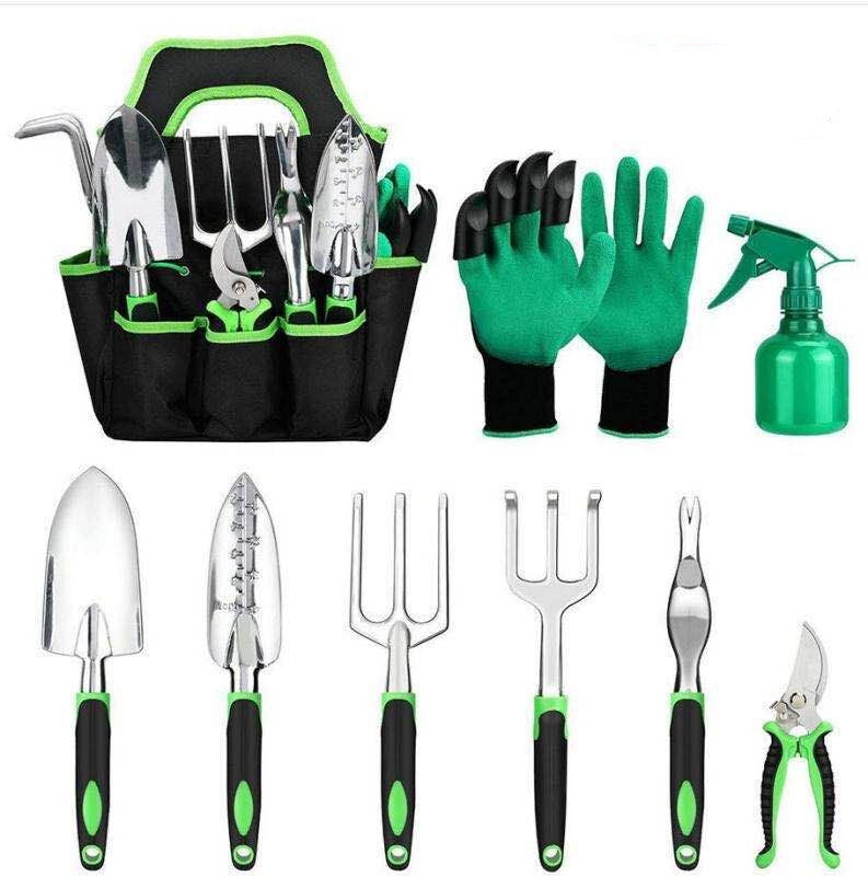 Garden Supplies 9-piece Aluminum Alloy Set, Silicone Two-color