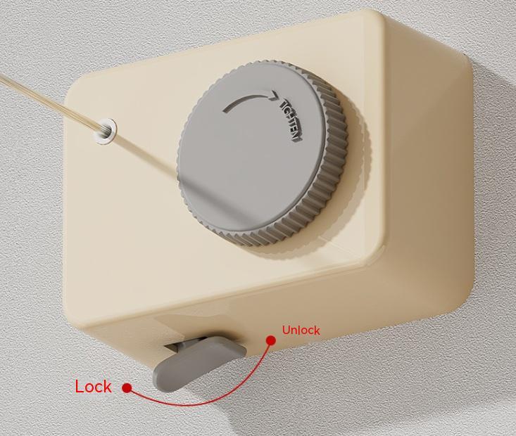 Invisible Retractable Clothesline Indoor Punch-free Bathroom