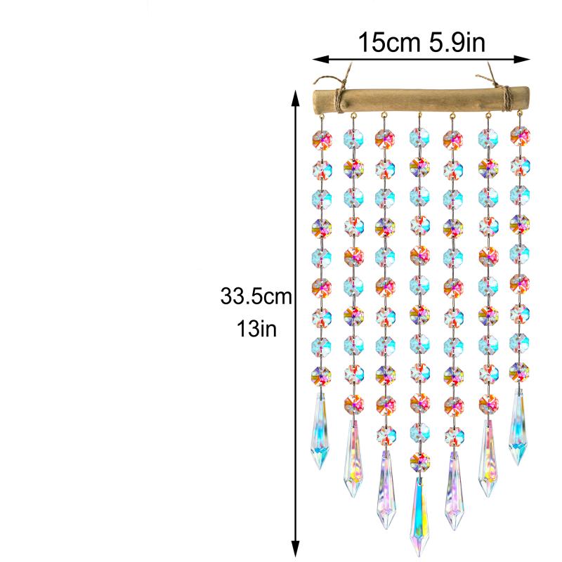 Fantasy Crystal Wind Chime Pendant Window Room Magic Color