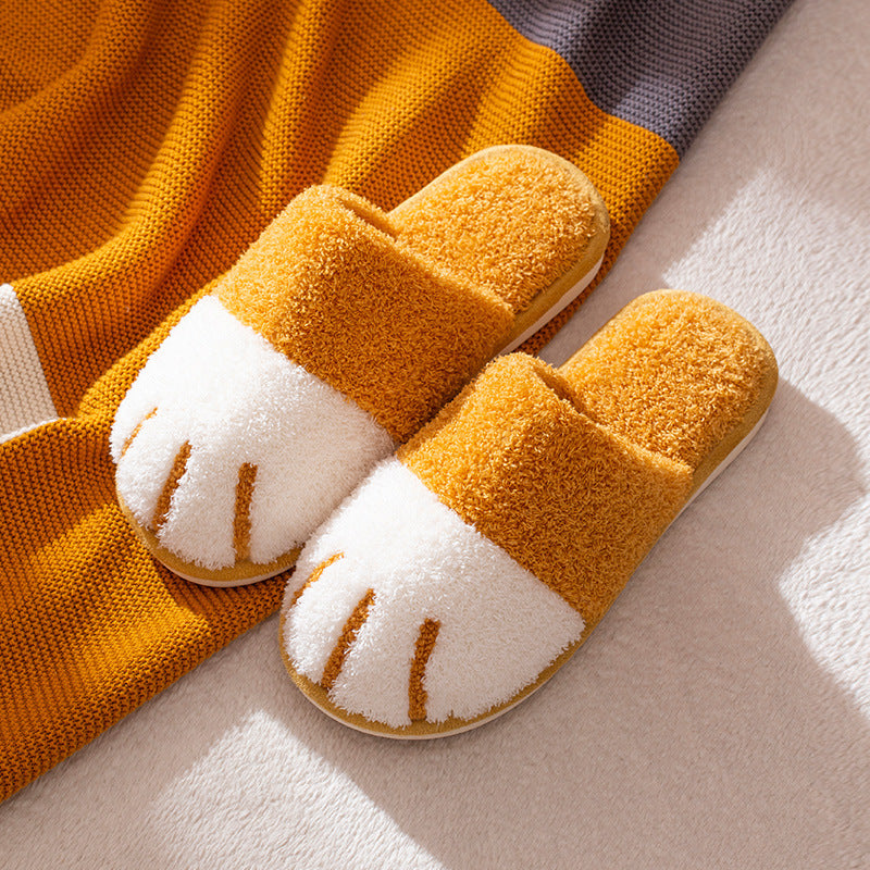 Paw Slippers Autumn Winter Home Shoes Women Bedroom Footwear