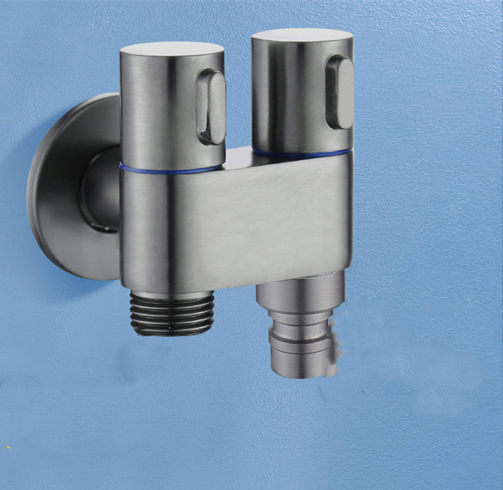 Toilet Booster Spray Gun Double Control Angle Valve Brass Faucet