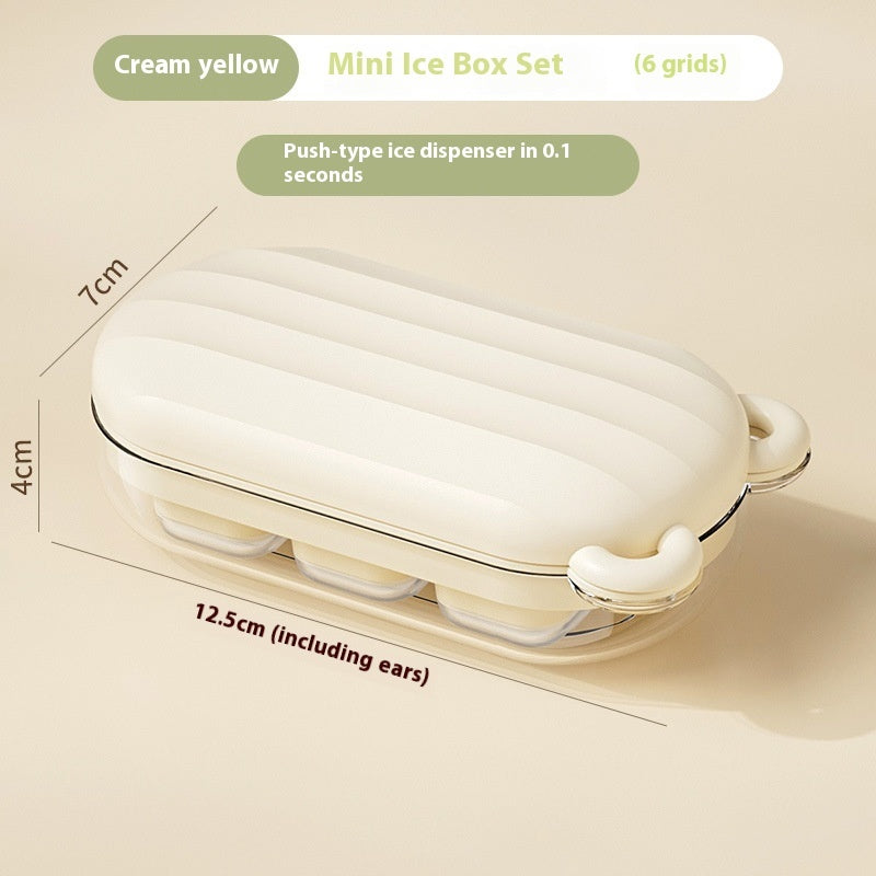 Press Ice Tray Silicone Ice Cube Mold 6 Grids Ice Maker