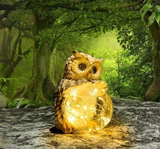 Owl Hug Ball Outdoor Villa Garden Landscape Light