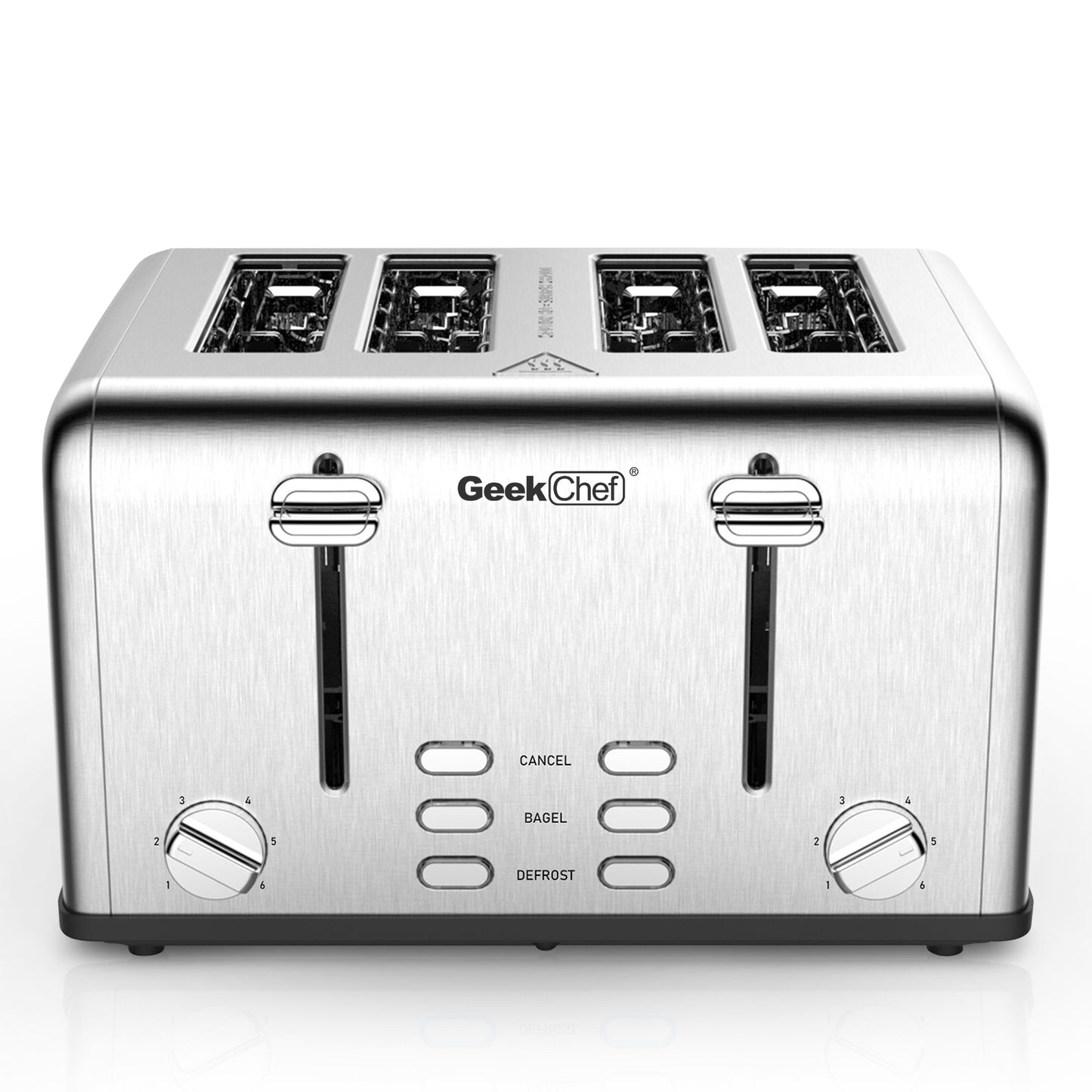 Toaster Stainless Steel Extra-Wide Slot Toaster With Dual Control Panels