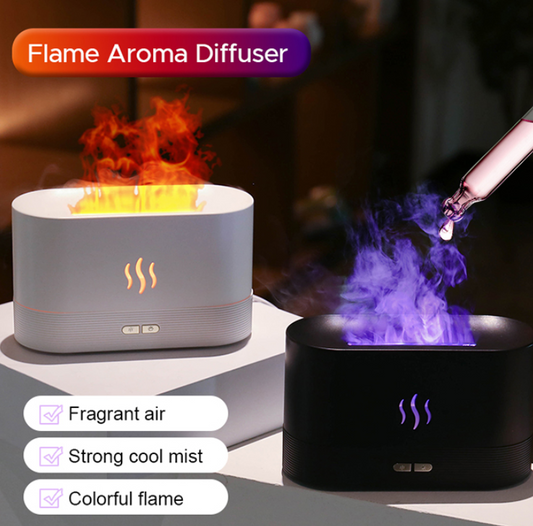 Aroma Diffuser With Flame Light Mist Humidifier Aromatherapy Diffuser