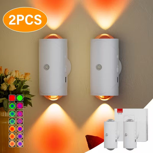 4PCS Color-sensing Motion Night Lights, Wall Lights, Cabinet Lights