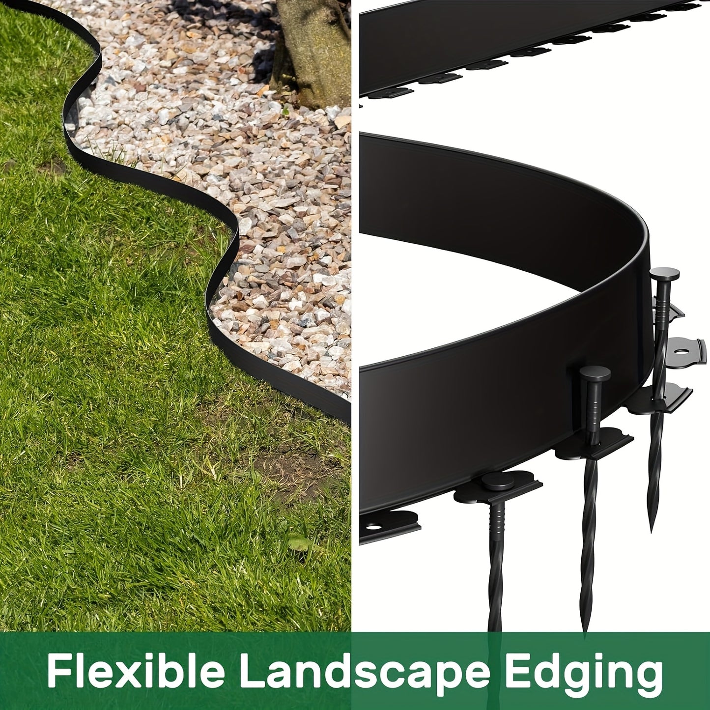 Landscape Edging Strips With Anchored Tips