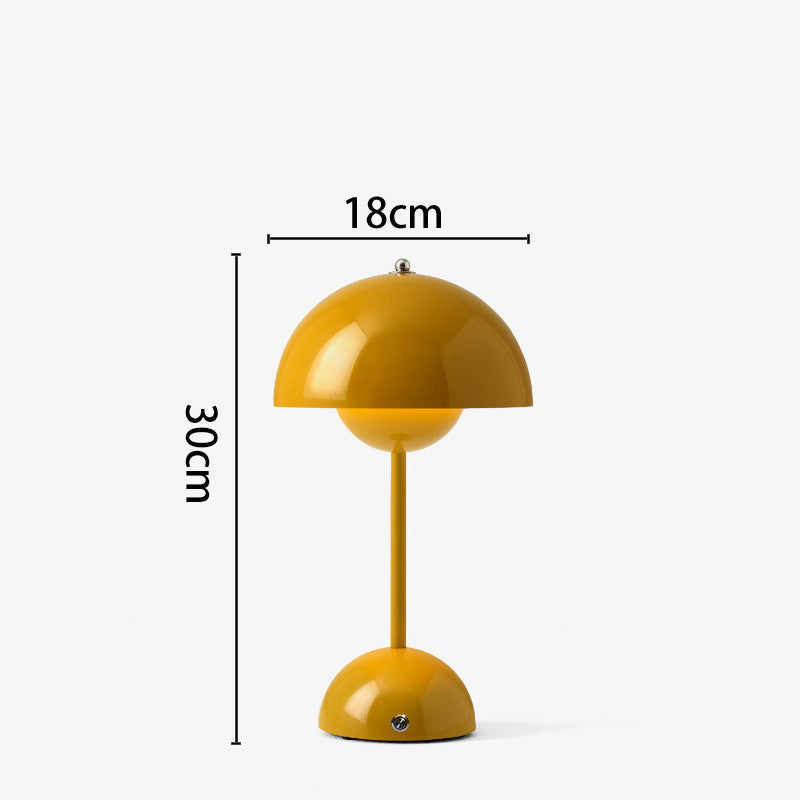 Charging Touch Bud Multi-color Bedroom Bedside Wrought Iron Mushroom Lamp