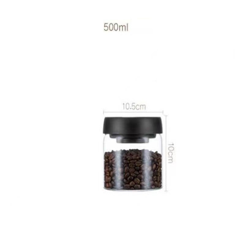 Vacuum Sealed Jug Set Black Coffee Beans Glass Kitchen Gadgets