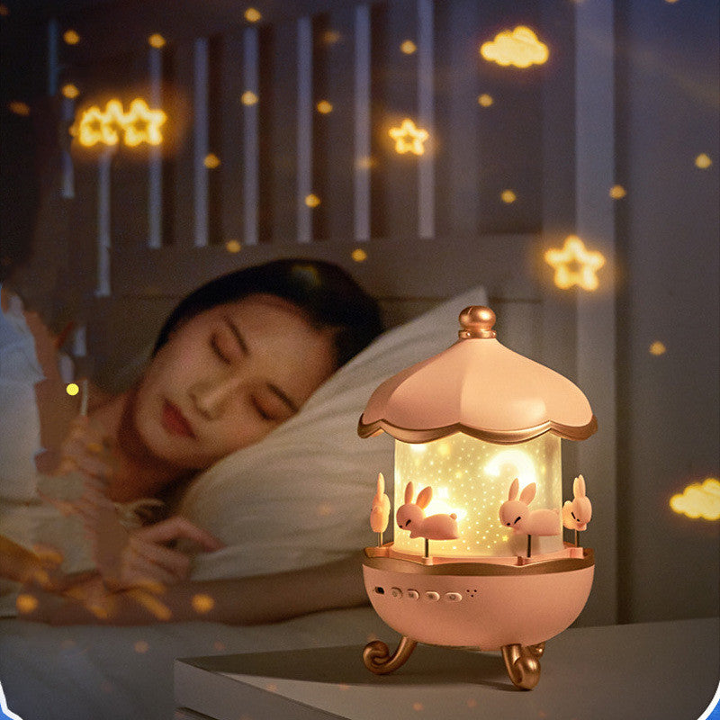 Night Light Projector Kids Nursery Children Room Space Rotation