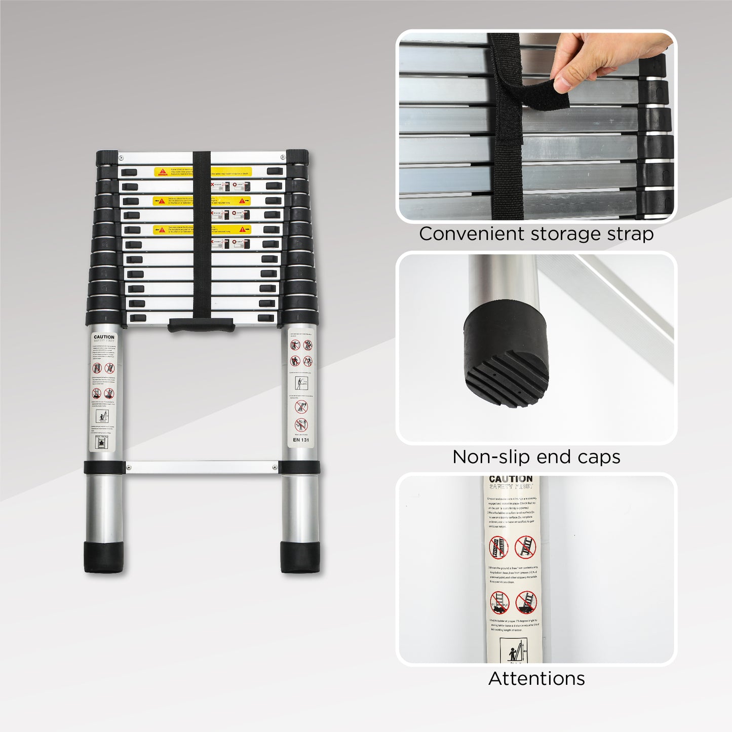 Aluminum Telescoping Ladder For Outdoor Work