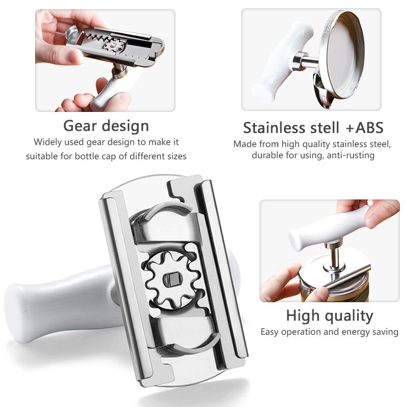 Adjustable Jar Opener Stainless Steel Lids Off Jar Opener