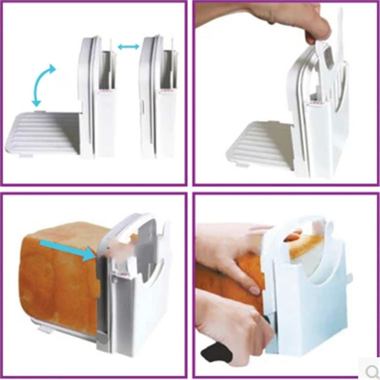 Foldable Toast Bread Slicer Adjustable Plastic Bread Cutting Tools