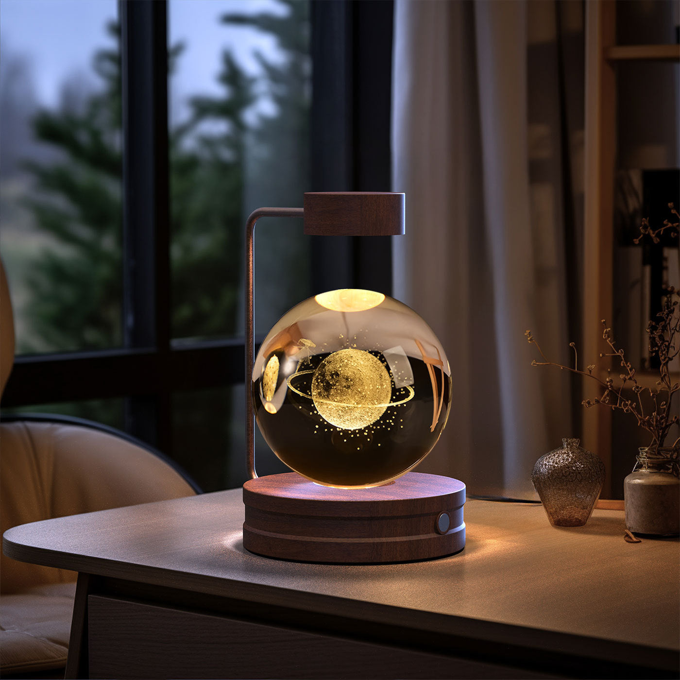 Crystal Ball Cosmic Dinosaur Indoor Night Light Lamp