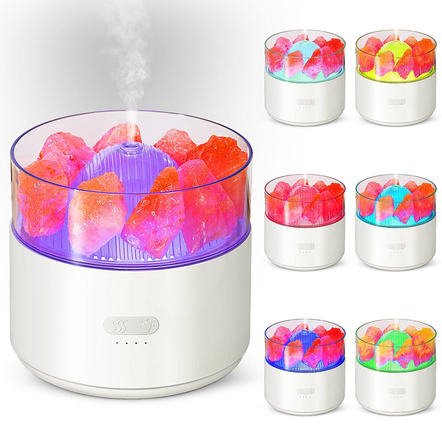 Cool-Mist Impeller Air Humidifier Crystal Salt Aroma Diffuser