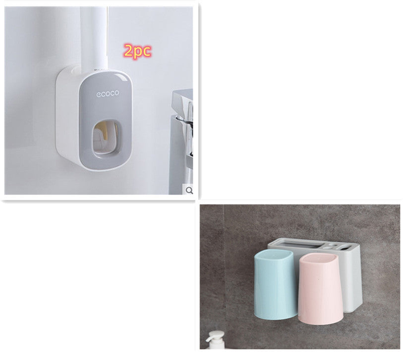 Wall Mounted Automatic Toothpaste Holder Bathroom