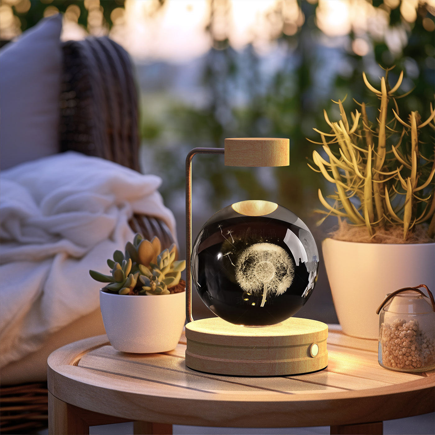 Crystal Ball Cosmic Dinosaur Indoor Night Light Lamp