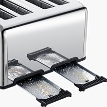 Toaster Stainless Steel Extra-Wide Slot Toaster With Dual Control Panels