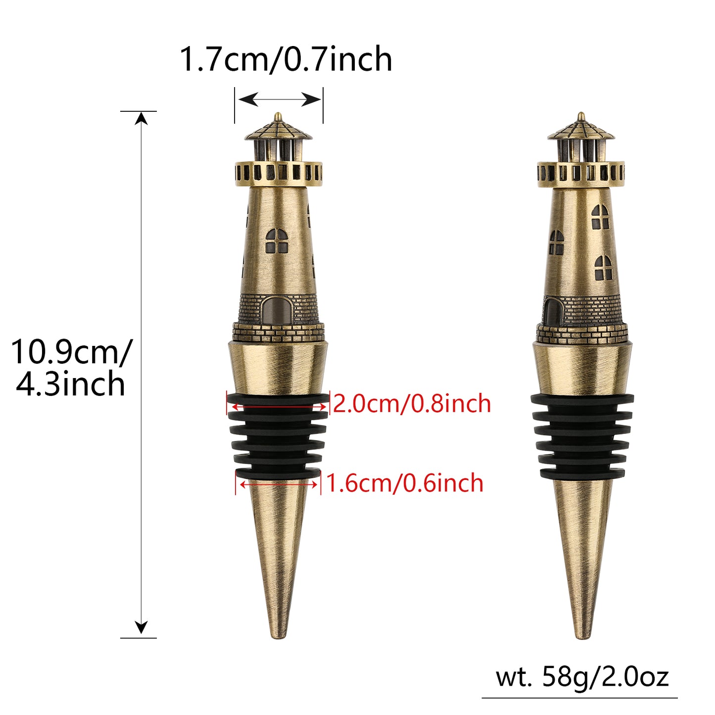 Creative Lighthouse Wine Stopper, Seals The Aroma Of Wine