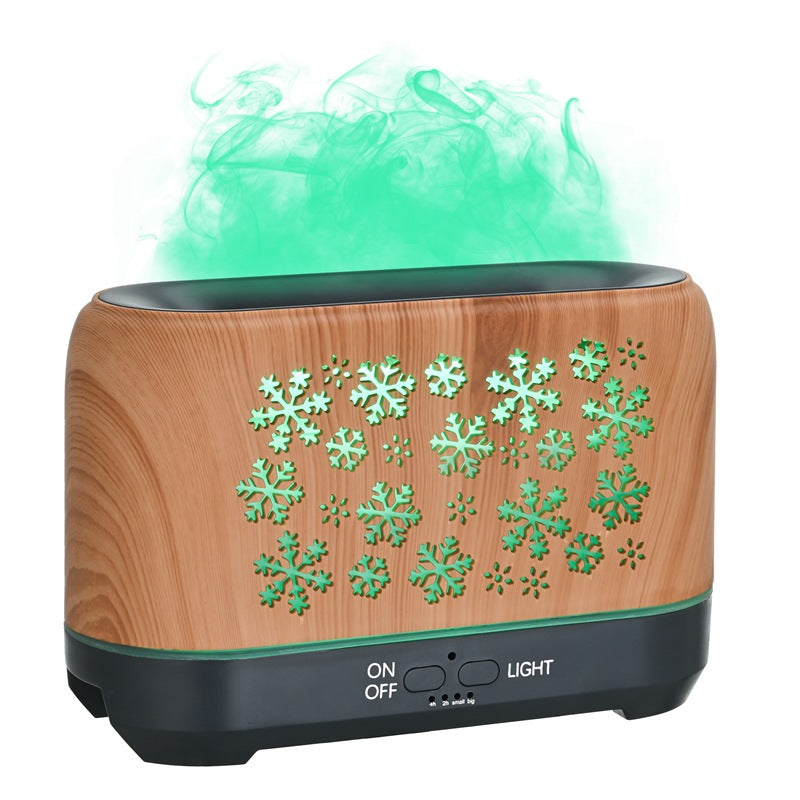 Snowflake Pattern Humidifier Household Colorful Aromatherapy