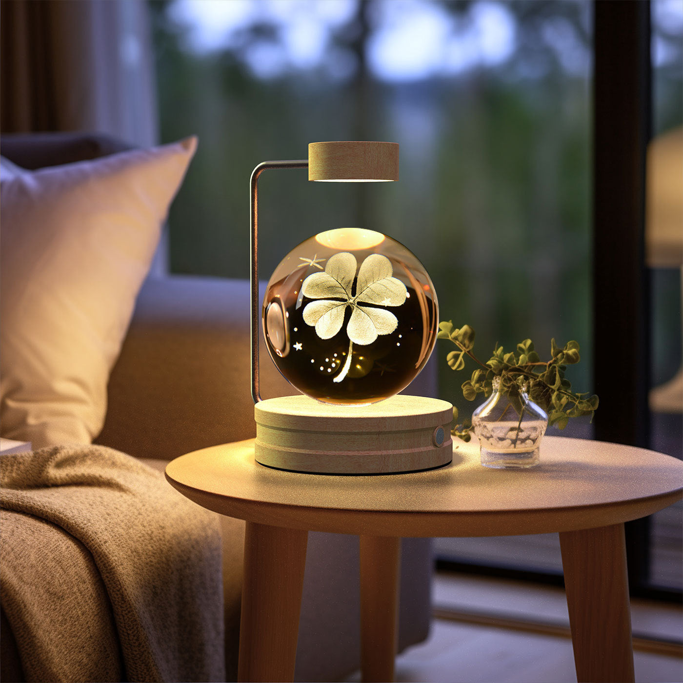 Crystal Ball Cosmic Dinosaur Indoor Night Light Lamp