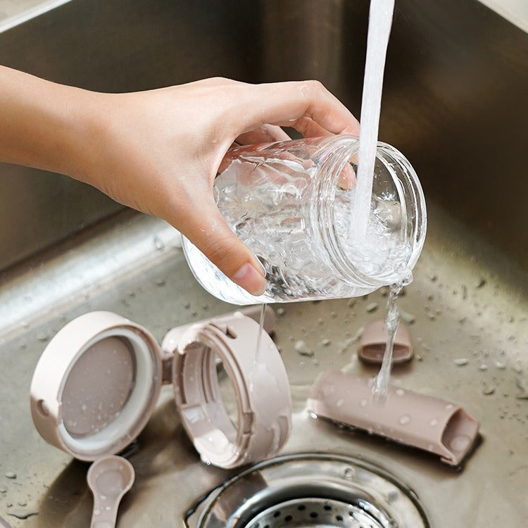 Small Seasoning Jars With Lids And Spoons Measuring Spoon