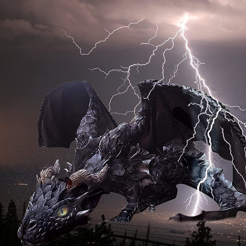 Garden Statue Big Squatting Dragon Sculpture Crafts Ornaments