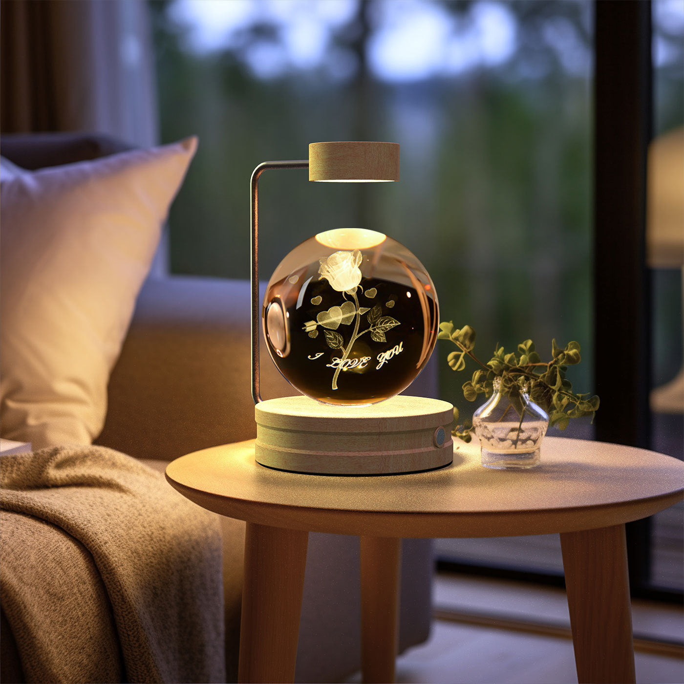 Crystal Ball Cosmic Dinosaur Indoor Night Light Lamp