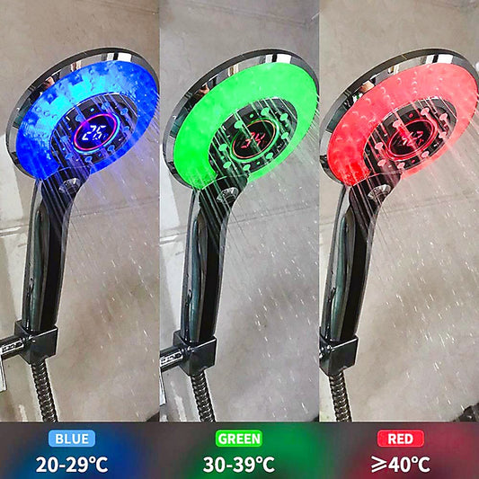 Three Gear Outlet Intelligent Temperature Display Shower