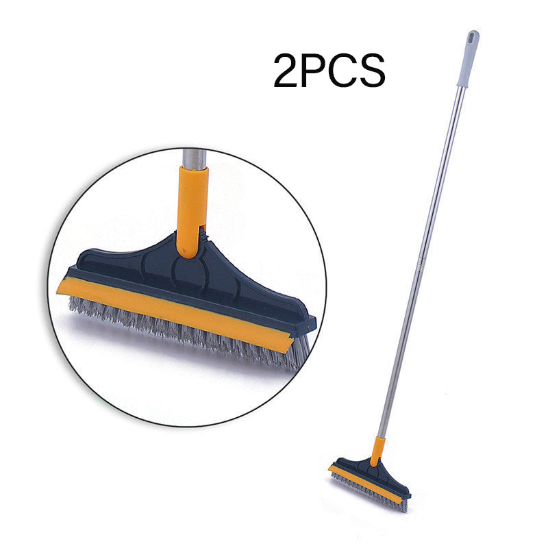 Floor Gap Cleaning Bristles Brush V-broom Rubber Wiper