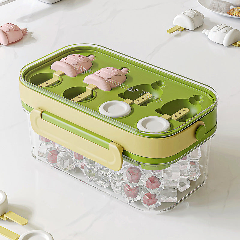 Silicone Ice Lattice Mold With Cover Portable