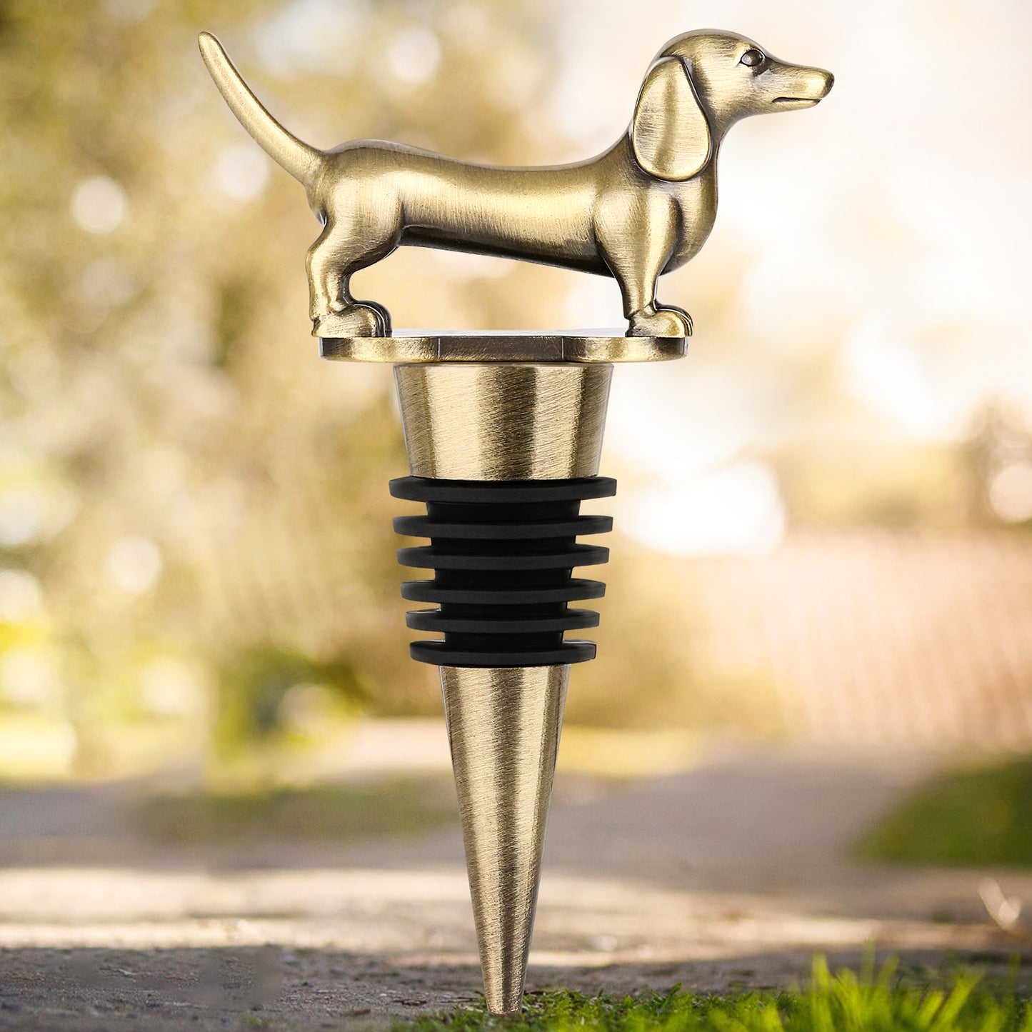 A Dachshund-shaped Red Wine Stopper