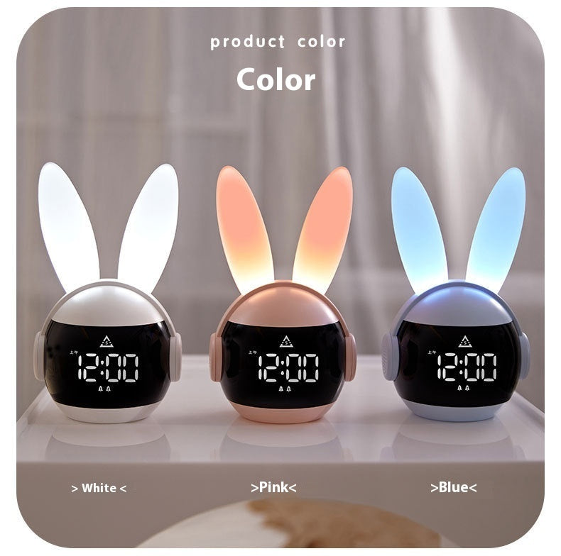 Smart Charging Night Light Eye Protection Bunny Children Clock