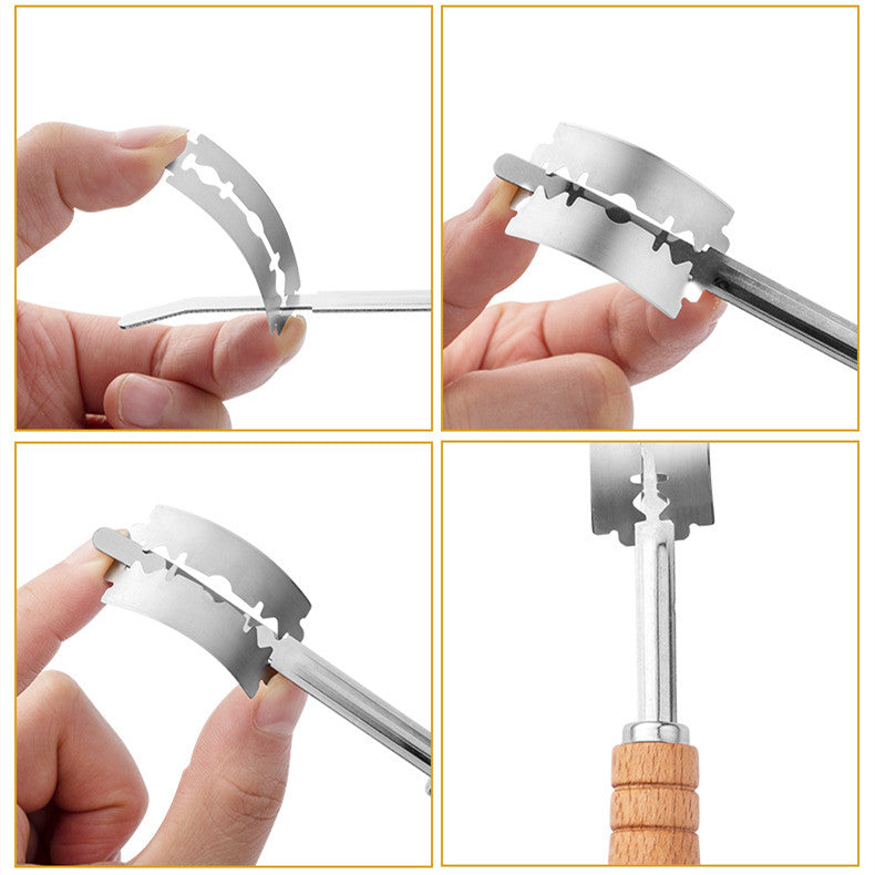 Wooden Handle Arc Bread Cutter Creative Style