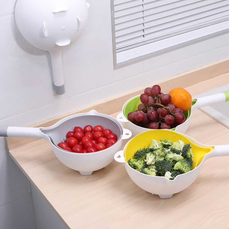 Double-layer Drain Basket Creative Kitchen Gadgets